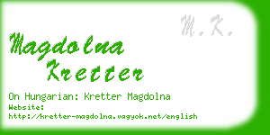 magdolna kretter business card